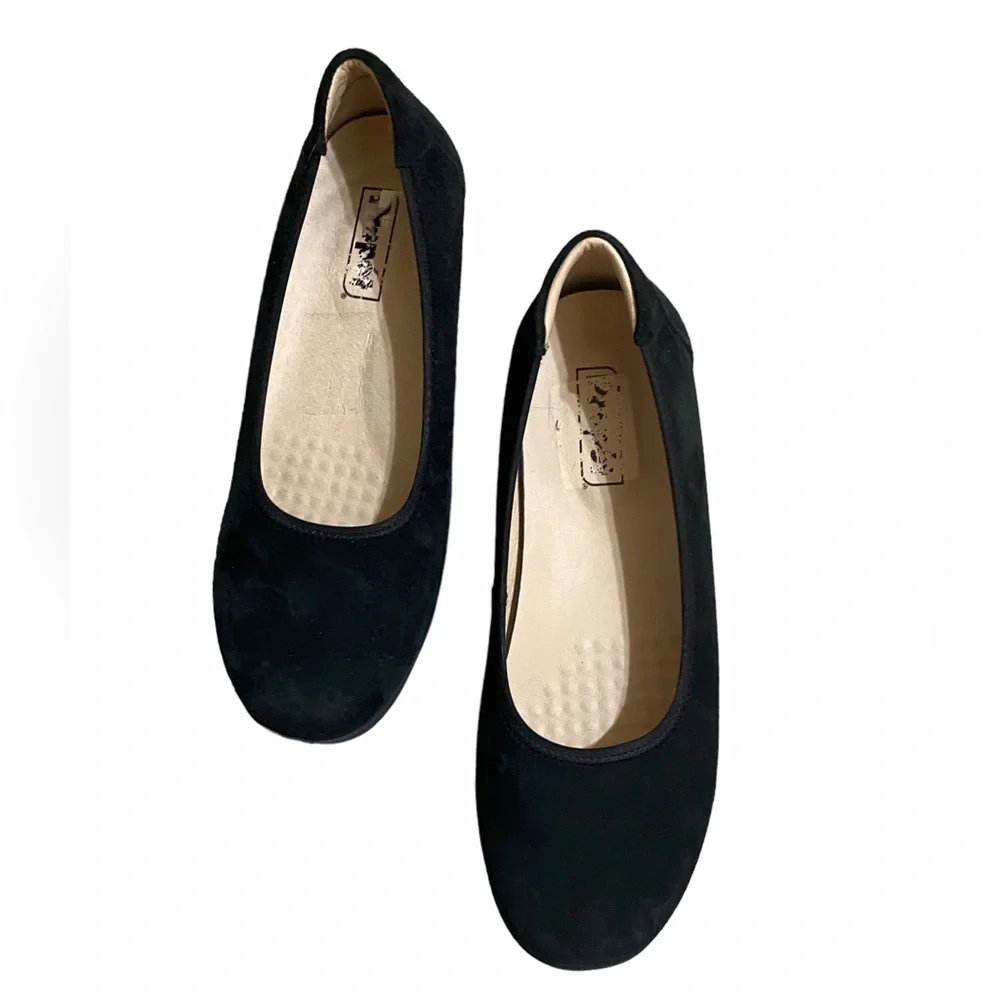 PROPÉT YARA Black Suede/Leather 1” Wedge Slip-Ons Gothic BALLETCORE Mini…